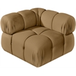 Meridian Furniture Orin Saddle Velvet Performance Fabric Modular Corner Chair