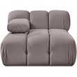 Meridian Furniture Orin Taupe Velvet Performance Fabric Modular Chair