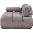 Meridian Furniture Orin Taupe Velvet Performance Fabric Modular Chair