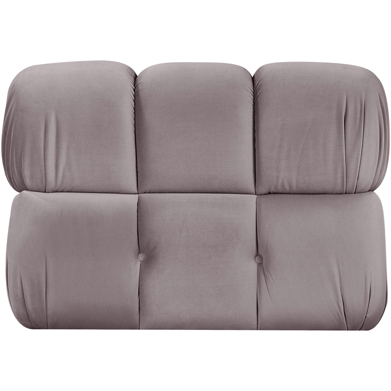 Meridian Furniture Orin Taupe Velvet Performance Fabric Modular Chair