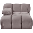 Meridian Furniture Orin Taupe Velvet Performance Fabric Modular Chair