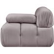 Meridian Furniture Orin Taupe Velvet Performance Fabric Modular Chair