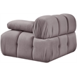 Meridian Furniture Orin Taupe Velvet Performance Fabric Modular Chair