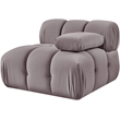 Meridian Furniture Orin Taupe Velvet Performance Fabric Modular Chair