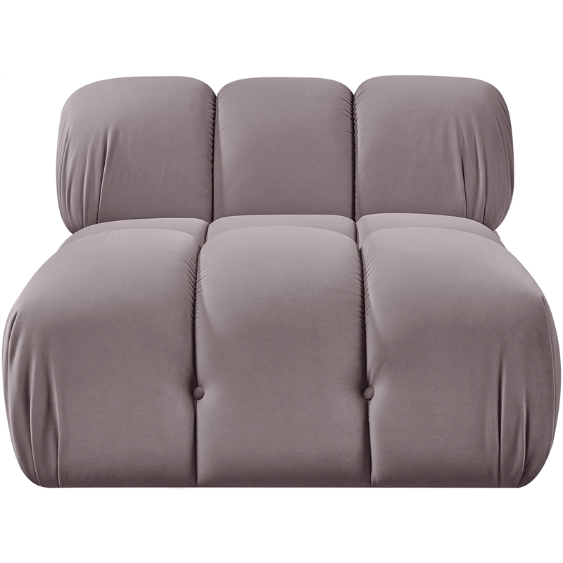 Meridian Furniture Orin Taupe Velvet Performance Fabric Modular Chair