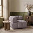 Meridian Furniture Orin Taupe Velvet Performance Fabric Modular Corner Chair
