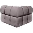 Meridian Furniture Orin Taupe Velvet Performance Fabric Modular Corner Chair
