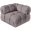 Meridian Furniture Orin Taupe Velvet Performance Fabric Modular Corner Chair