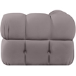 Meridian Furniture Orin Taupe Velvet Performance Fabric Modular Corner Chair