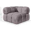 Meridian Furniture Orin Taupe Velvet Performance Fabric Modular Corner Chair
