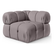 Meridian Furniture Orin Taupe Velvet Performance Fabric Modular Corner Chair