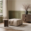 Meridian Furniture Orin Beige Velvet Performance Fabric Modular Ottoman