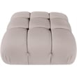 Meridian Furniture Orin Beige Velvet Performance Fabric Modular Ottoman