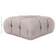 Meridian Furniture Orin Beige Velvet Performance Fabric Modular Ottoman