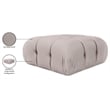 Meridian Furniture Orin Beige Velvet Performance Fabric Modular Ottoman