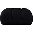 Meridian Furniture Orin Black Velvet Performance Fabric Modular Ottoman
