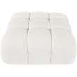 Meridian Furniture Orin Cream Velvet Performance Fabric Modular Ottoman