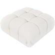 Meridian Furniture Orin Cream Velvet Performance Fabric Modular Ottoman