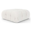 Meridian Furniture Orin Cream Velvet Performance Fabric Modular Ottoman