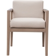 Meridian Furniture Solace Beige Performance Fabric Patio Dining Arm Chair