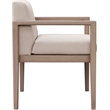 Meridian Furniture Solace Beige Performance Fabric Patio Dining Arm Chair