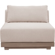 Meridian Furniture Solace Beige Performance Fabric Patio Modular Armless Chair