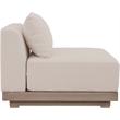 Meridian Furniture Solace Beige Performance Fabric Patio Modular Armless Chair