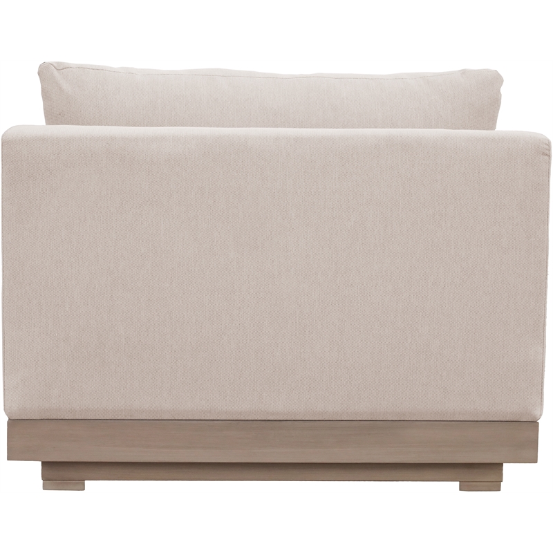 Meridian Furniture Solace Beige Performance Fabric Patio Modular Armless Chair