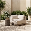 Meridian Furniture Solace Beige Performance Fabric Patio Modular Corner Chair