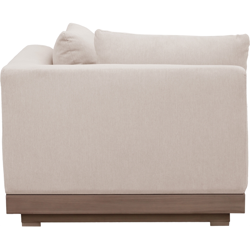 Meridian Furniture Solace Beige Performance Fabric Patio Modular Corner Chair