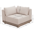 Meridian Furniture Solace Beige Performance Fabric Patio Modular Corner Chair
