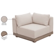 Meridian Furniture Solace Beige Performance Fabric Patio Modular Corner Chair
