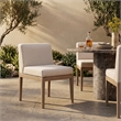 Meridian Furniture Solace Beige Performance Fabric Patio Dining Side Chair