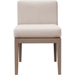 Meridian Furniture Solace Beige Performance Fabric Patio Dining Side Chair
