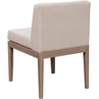 Meridian Furniture Solace Beige Performance Fabric Patio Dining Side Chair