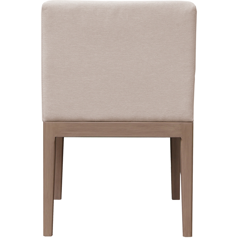Meridian Furniture Solace Beige Performance Fabric Patio Dining Side Chair