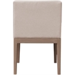 Meridian Furniture Solace Beige Performance Fabric Patio Dining Side Chair