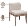 Meridian Furniture Solace Beige Performance Fabric Patio Dining Side Chair