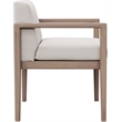 Meridian Furniture Solace Cream Performance Fabric Patio Dining Arm Chair