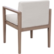Meridian Furniture Solace Cream Performance Fabric Patio Dining Arm Chair