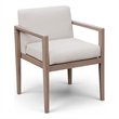 Meridian Furniture Solace Cream Performance Fabric Patio Dining Arm Chair