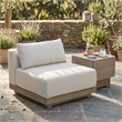 Meridian Furniture Solace Cream Performance Fabric Patio Modular Armless Chair