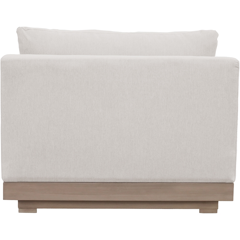 Meridian Furniture Solace Cream Performance Fabric Patio Modular Armless Chair