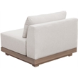 Meridian Furniture Solace Cream Performance Fabric Patio Modular Armless Chair