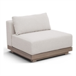 Meridian Furniture Solace Cream Performance Fabric Patio Modular Armless Chair