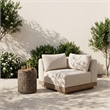 Meridian Furniture Solace Cream Performance Fabric Patio Modular Corner Chair