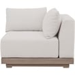Meridian Furniture Solace Cream Performance Fabric Patio Modular Corner Chair