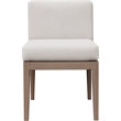 Meridian Furniture Solace Cream Performance Fabric Patio Dining Side Chair