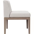 Meridian Furniture Solace Cream Performance Fabric Patio Dining Side Chair