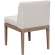 Meridian Furniture Solace Cream Performance Fabric Patio Dining Side Chair